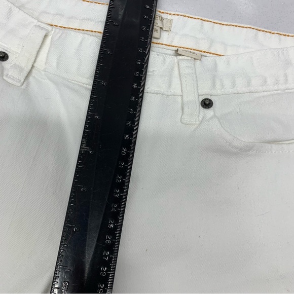 J Crew White Jeans Woman 27 Stretch Straight Casual Resort Vacation Beach - Picture 12 of 13